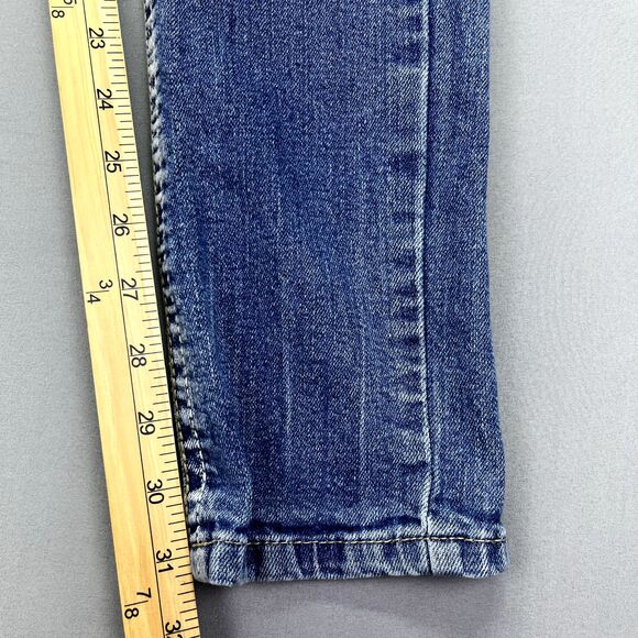 Red Rivet‎ Jeans Women's Blue Light Wash Thick Stitch Skinny Size 5 Flap Pocket - Picture 5 of 15
